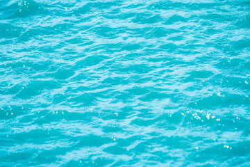 Fototapeta na wymiar Abstract bokeh from light in the blue water wave