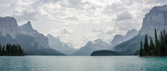 A view into the box canyon at the end of the lake known as "The Hall of the Gods"