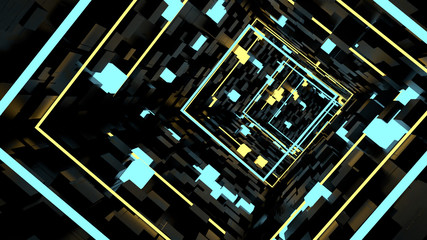 3D illustration Background for advertising and wallpaper in sci fi and fashion party scene. 3D rendering in decorative concept.