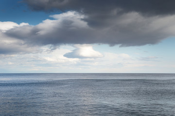 dramatic sky and ocean