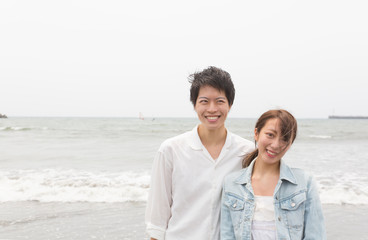 Obraz premium カップル デート 海
