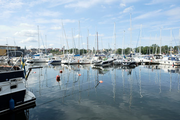 Fototapeta na wymiar yachts in harbor