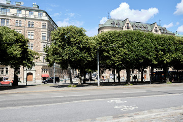 Naklejka premium street in the city