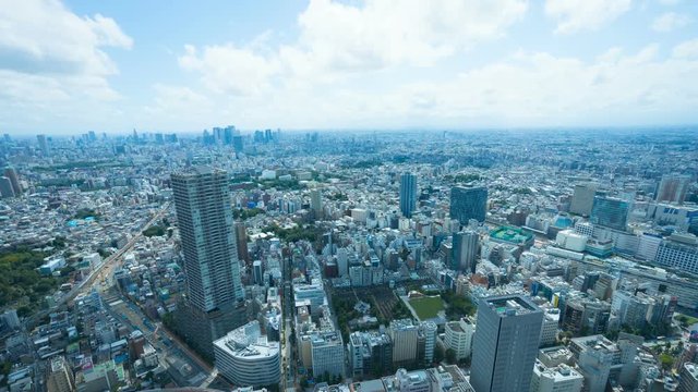 東京風景　タイムラプス　2019年夏 池袋から望む新宿方面