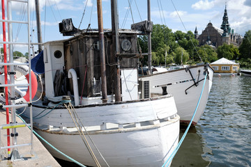 Obraz premium boat in the harbor