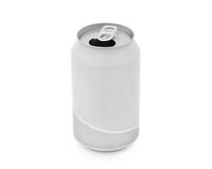 Opened beer can isolated on white background. with clipping path.