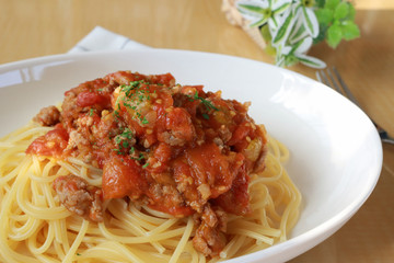 パスタ　ミートソース