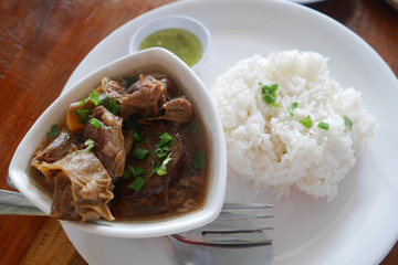 Thai style braised pork with rice