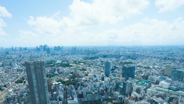 東京風景　タイムラプス　2019年夏 池袋から望む新宿方面