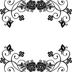 Beautiful wreath frame, for wallpaper or decoration, ornate of cards. Vector
