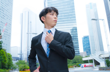 ビジネスマン　ビジネス街