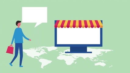 electronic commerce with customer and computer display