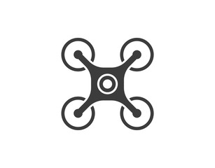Drone, quadcopter icon. Vector illustration, flat design.