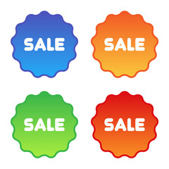 Colorful Set of Sale Labels