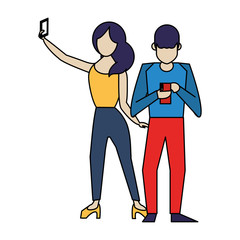 social media network chatting cartoon