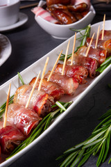  dates wrapped in bacon and delicious tapas