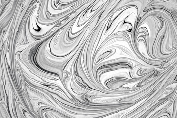 Fluid Art techniqie. Black and white liquid painting paper backdrop. Abstract trendy background,...