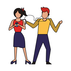 social media network chatting cartoon