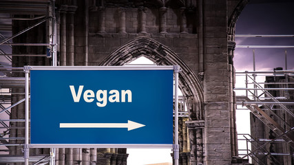 Street Sign to Vegan