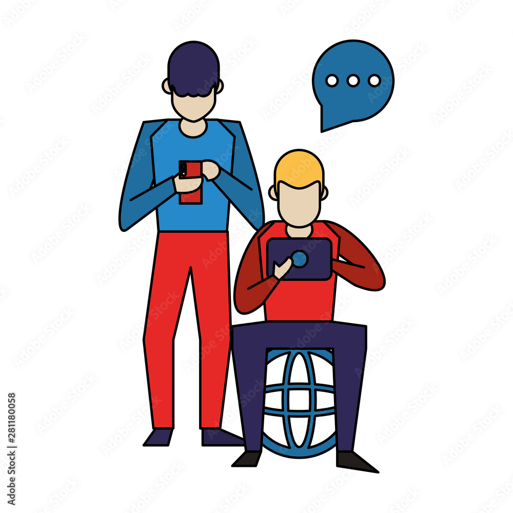 Canvas Prints social media network chatting cartoon