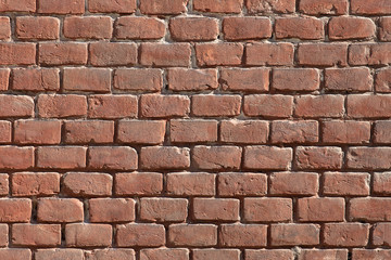 Background of old vintage brick wall texture, close up