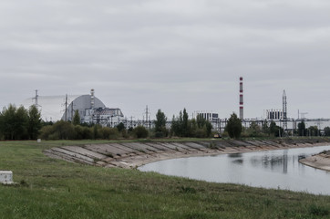 Chernobyl station. Chernobyl Exclusion Zone. The accident at the Chernobyl nuclear power plant. The...