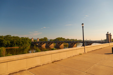 Landscape View Of Market Street Bridge Wilkes-Barre Pennsylvania