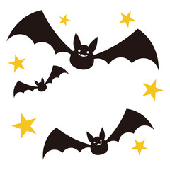 ハロウィン コウモリ 月 星 ベクター イラスト Animal Wall Mural Anim みやもとかずみ