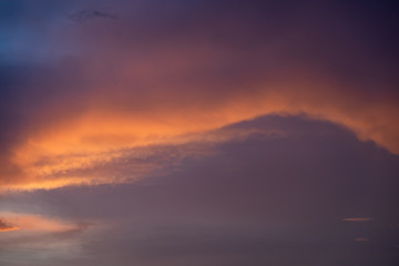 Dramatic sunset and sunrise sky