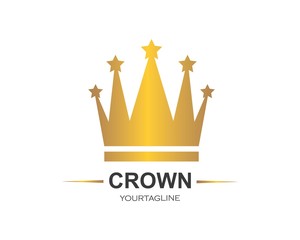 royal crown logo icon vector illustration