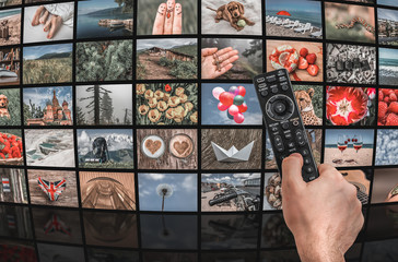 Big multimedia broadcast video wall with remote control