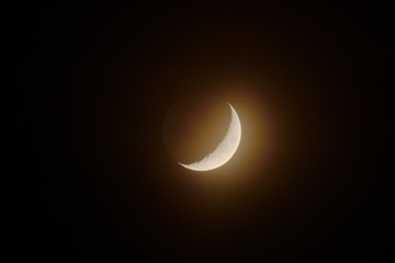 Half Moon on a dark sky. My astronomy work.