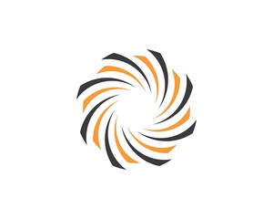 vortex logo icon wave and spiral vector