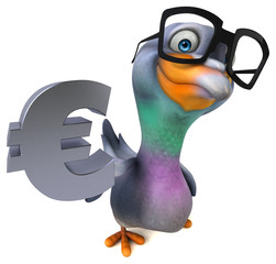 Fun pigeon - 3D Illustration