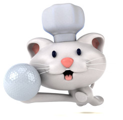 Fun cat - 3D Illustration