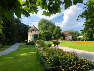 Gardeners Tower or Gärtnerturm (Gartnerturm oder Gaertnerturm), (Flower Island Mainau on the Lake...