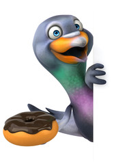 Fun pigeon - 3D Illustration