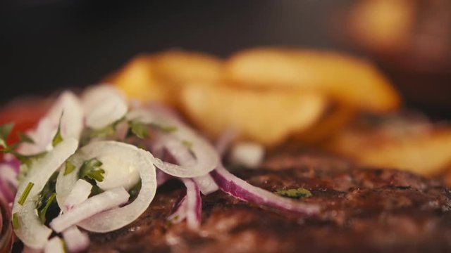 Traditional Balkan food close-up shot