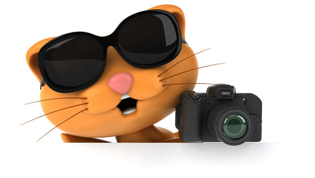 Fun cat - 3D Illustration