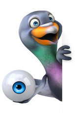 Fun pigeon - 3D Illustration