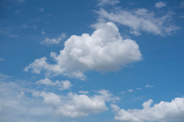 Naklejka na ściany i meble Blue clouds sky, Natural backgrounds.