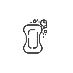 Soap Bar line icon. linear style sign for mobile concept and web design. Soap Bubbles outline vector icon. Hygiene symbol, logo illustration. Vector graphics