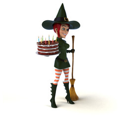 Sexy witch - 3D Illustration