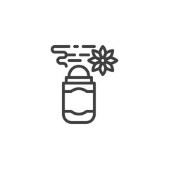 Air freshener line icon. linear style sign for mobile concept and web design. Deodorant outline vector icon. Symbol, logo illustration. Vector graphics