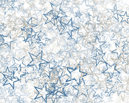 Abstract Generative Art color distributed Stars background illustration