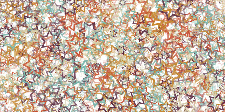 Abstract Generative Art color distributed Stars background illustration