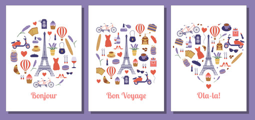 Romantic Travel to France or Paris Cards