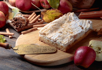 Fresh baked delicious classic  apple pie.