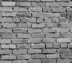 Brick wall background in black and white colors