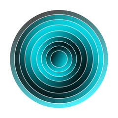 abstract graphic round target blue white